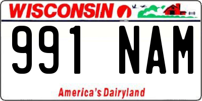 WI license plate 991NAM