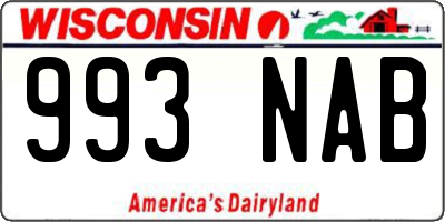 WI license plate 993NAB