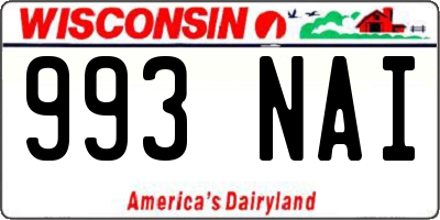 WI license plate 993NAI