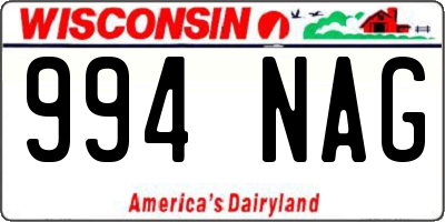 WI license plate 994NAG