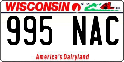 WI license plate 995NAC