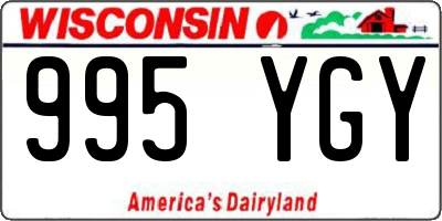 WI license plate 995YGY