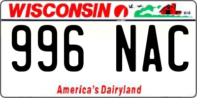 WI license plate 996NAC