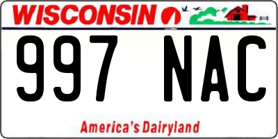 WI license plate 997NAC
