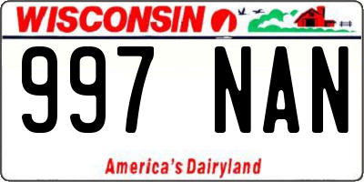 WI license plate 997NAN