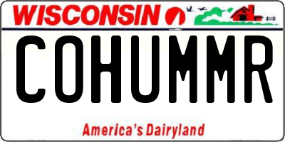 WI license plate COHUMMR