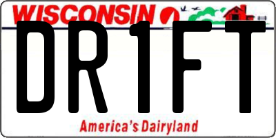 WI license plate DR1FT