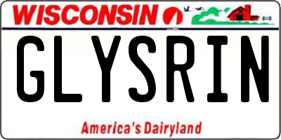 WI license plate GLYSRIN