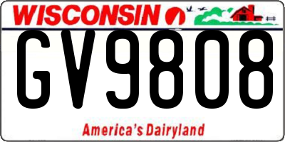 WI license plate GV9808