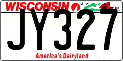 WI license plate JY327