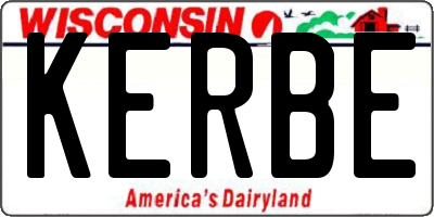WI license plate KERBE