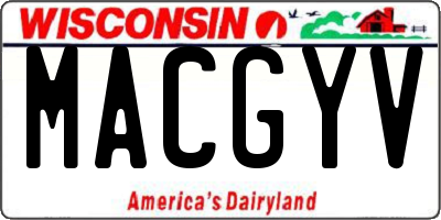 WI license plate MACGYV
