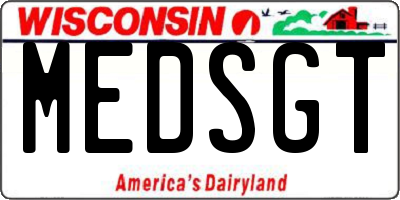 WI license plate MEDSGT