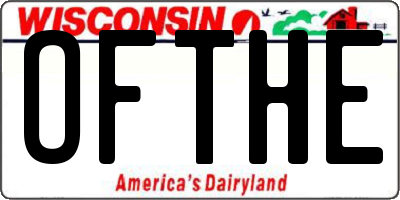 WI license plate OFTHE