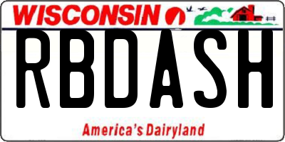 WI license plate RBDASH