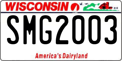 WI license plate SMG2003