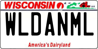 WI license plate WLDANML