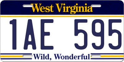 WV license plate 1AE595