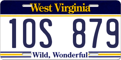 WV license plate 1OS879