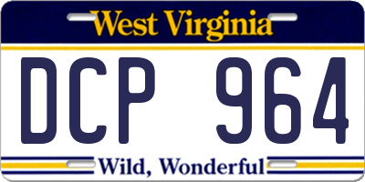 WV license plate DCP964
