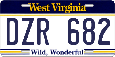 WV license plate DZR682