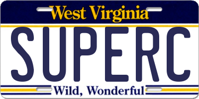 WV license plate SUPERC