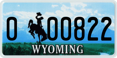 WY license plate 000822