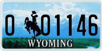 WY license plate 001146