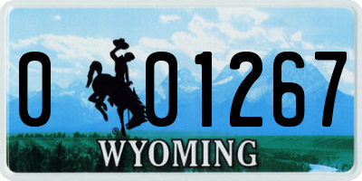 WY license plate 001267