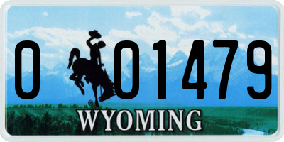 WY license plate 001479
