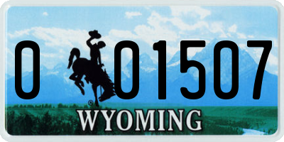 WY license plate 001507