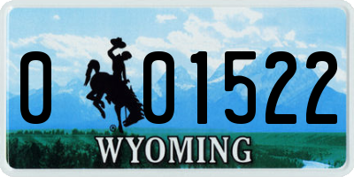 WY license plate 001522