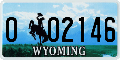 WY license plate 002146