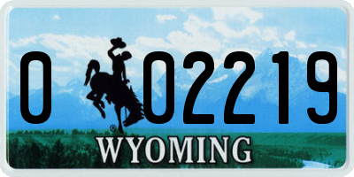 WY license plate 002219