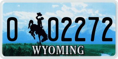 WY license plate 002272