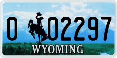 WY license plate 002297