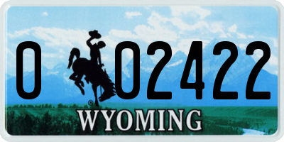 WY license plate 002422