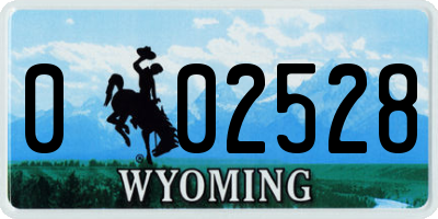 WY license plate 002528