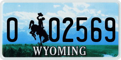 WY license plate 002569