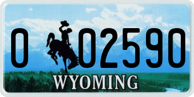 WY license plate 002590