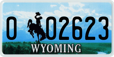 WY license plate 002623
