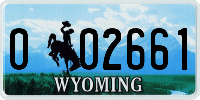 WY license plate 002661