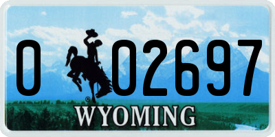WY license plate 002697