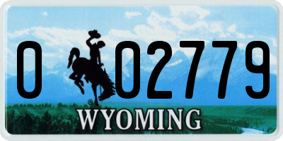 WY license plate 002779