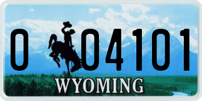 WY license plate 004101