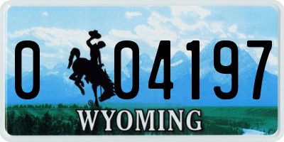 WY license plate 004197