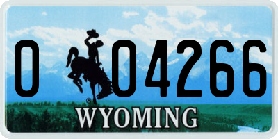 WY license plate 004266