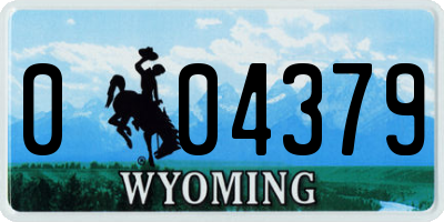 WY license plate 004379