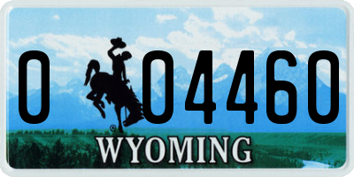 WY license plate 004460
