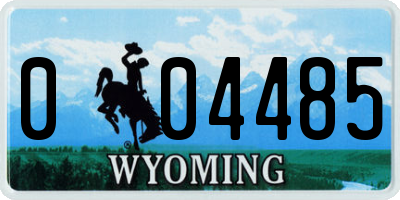 WY license plate 004485